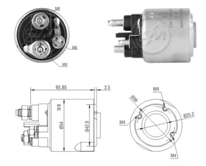 AUTOMÁTICO MOTOR DE PARTIDA VALEO 3-590 FORD/MAZDA/VOLVO 12V-RECONDICIONADA